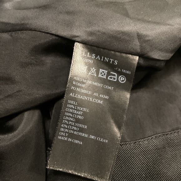 All Saints Aiko Black Monument Coat Size 00 - Picture 12 of 12